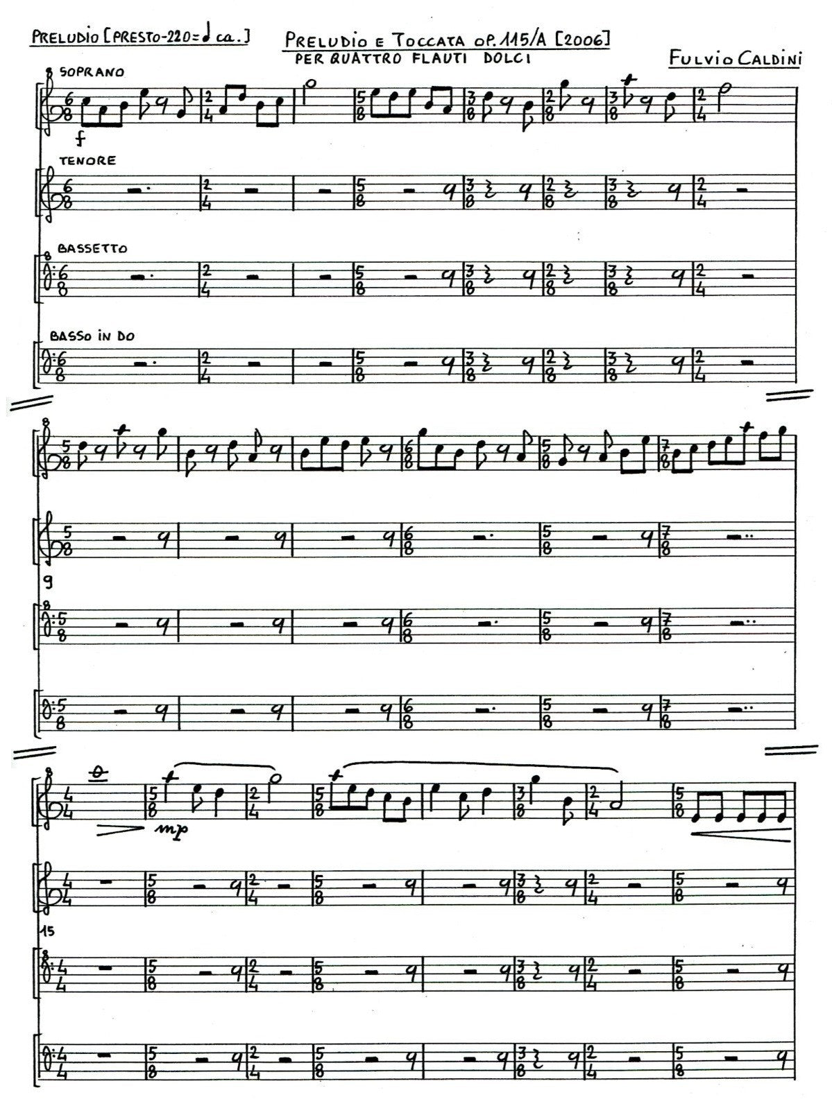 Preludio e Toccata Op 115a