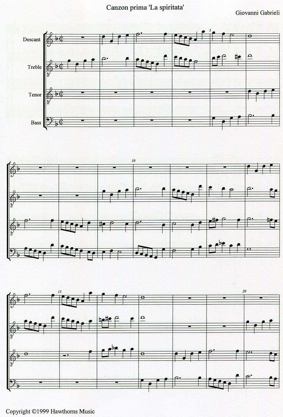 Four Part Canzonas