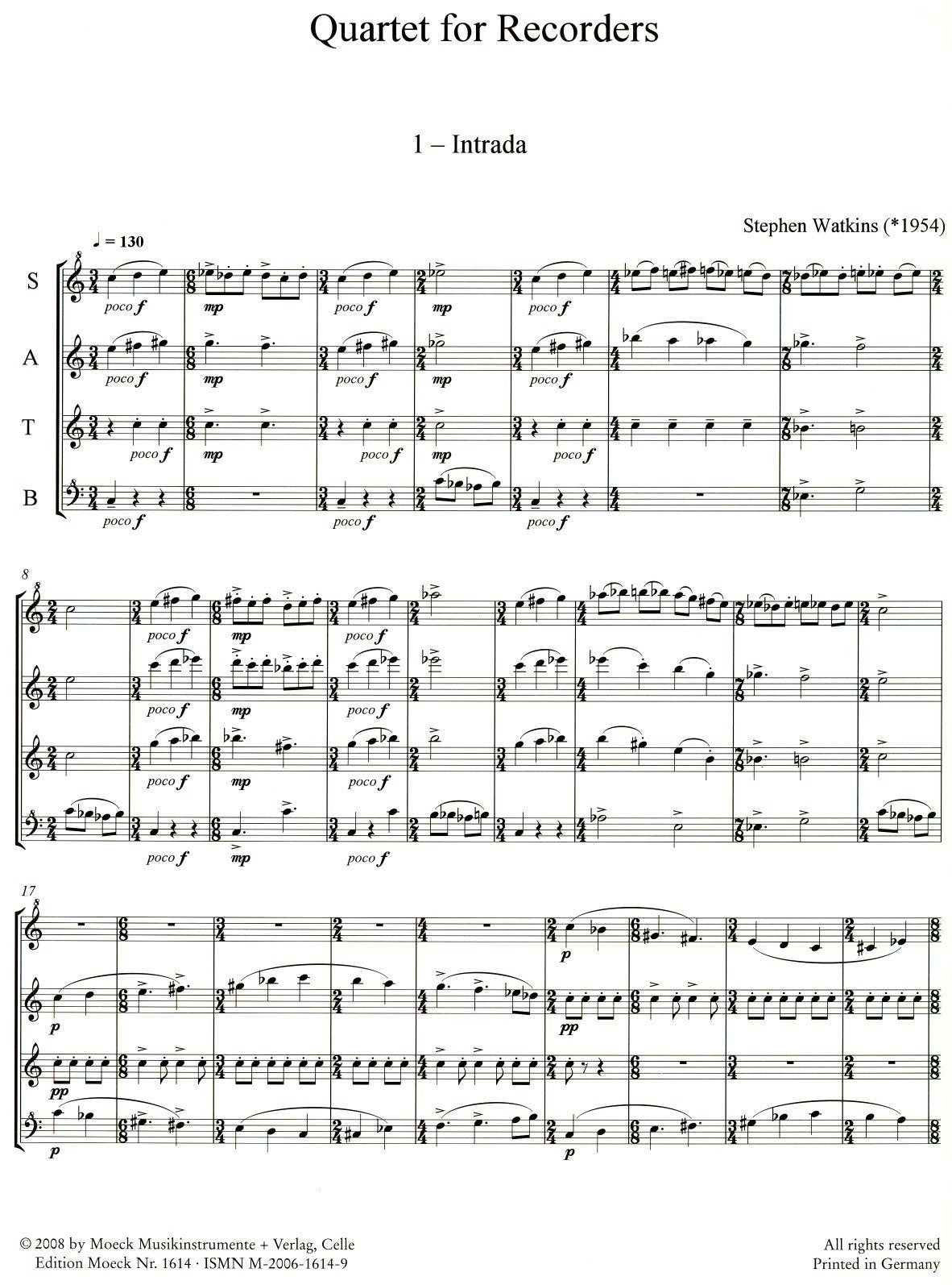 Quartet for Recorders