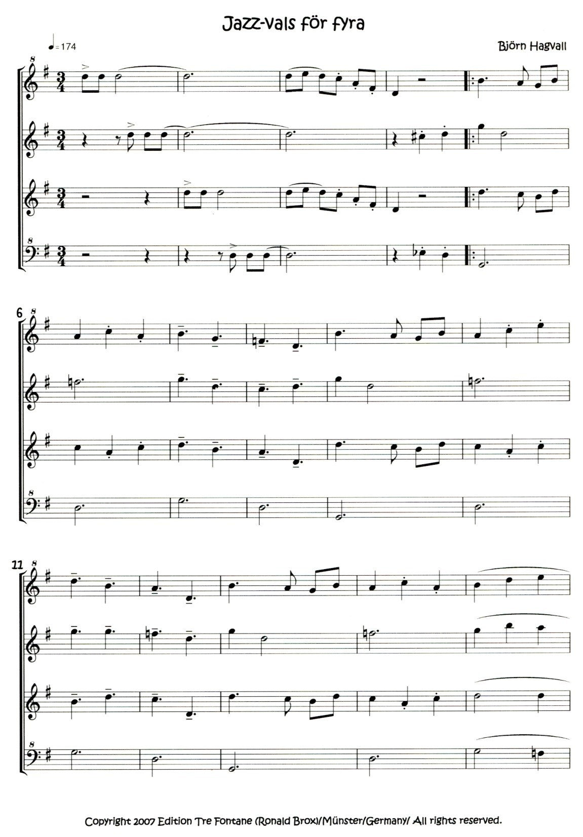 Jazz-vals for Fyra