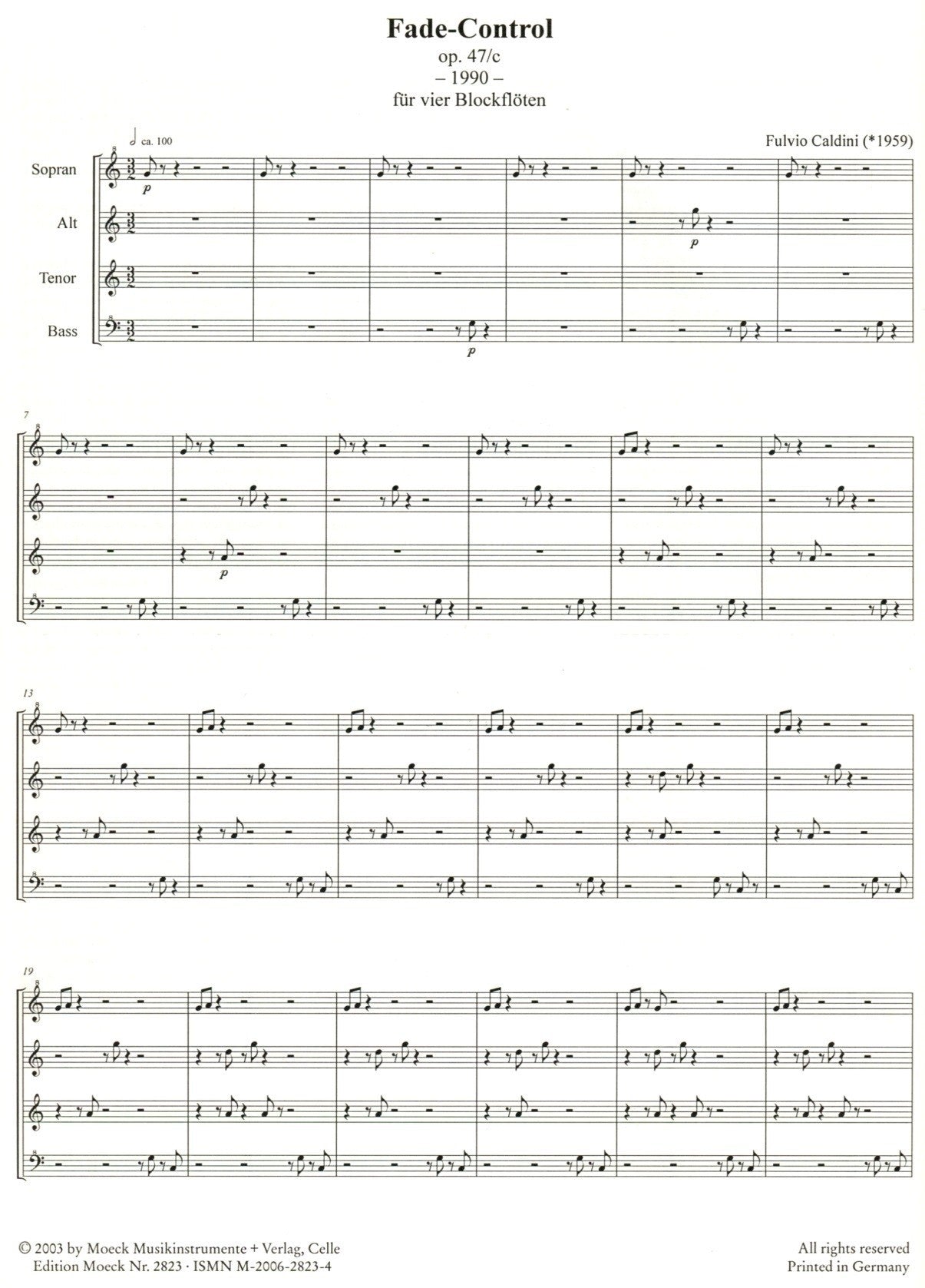 Fade-Control, Op 47/c