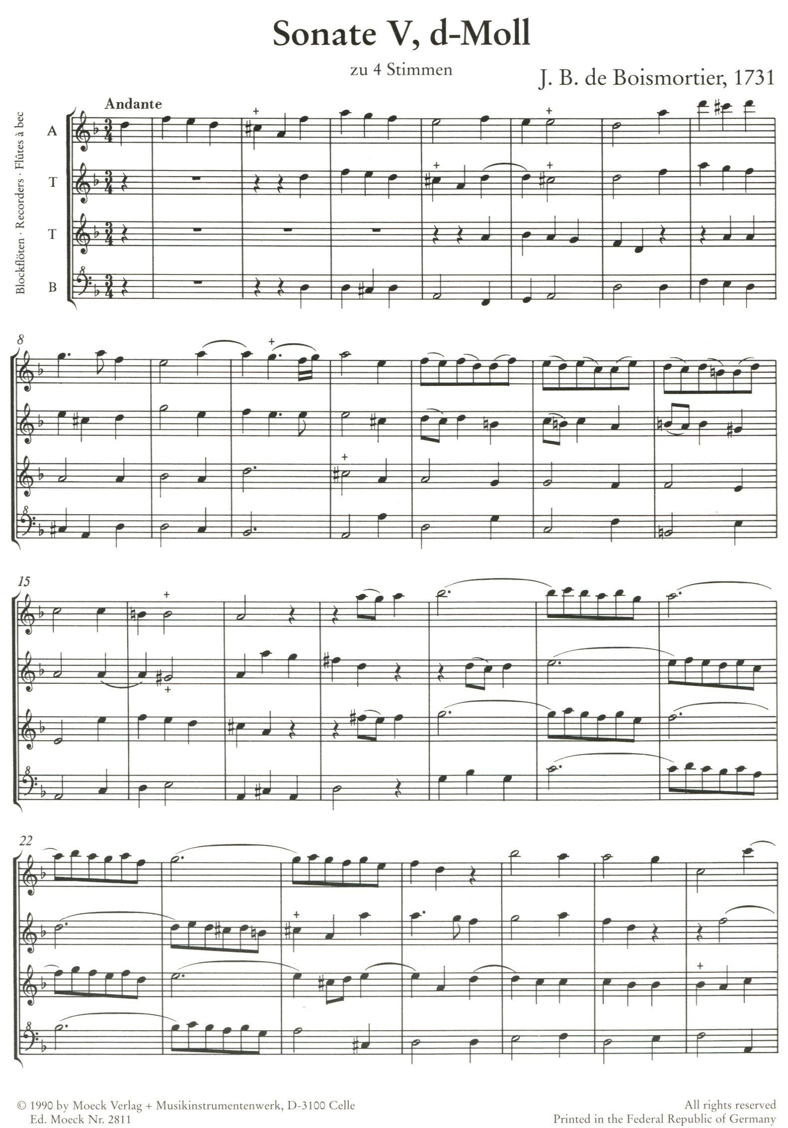 2 Four-Part Sonatas (2 vierstimmage Sonaten)