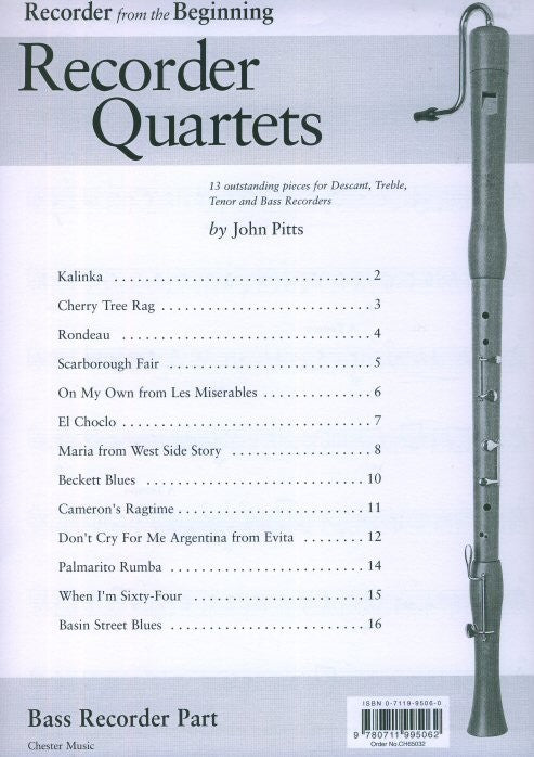 Recorder from the Beginning: Recorder Quartets Parts Pack