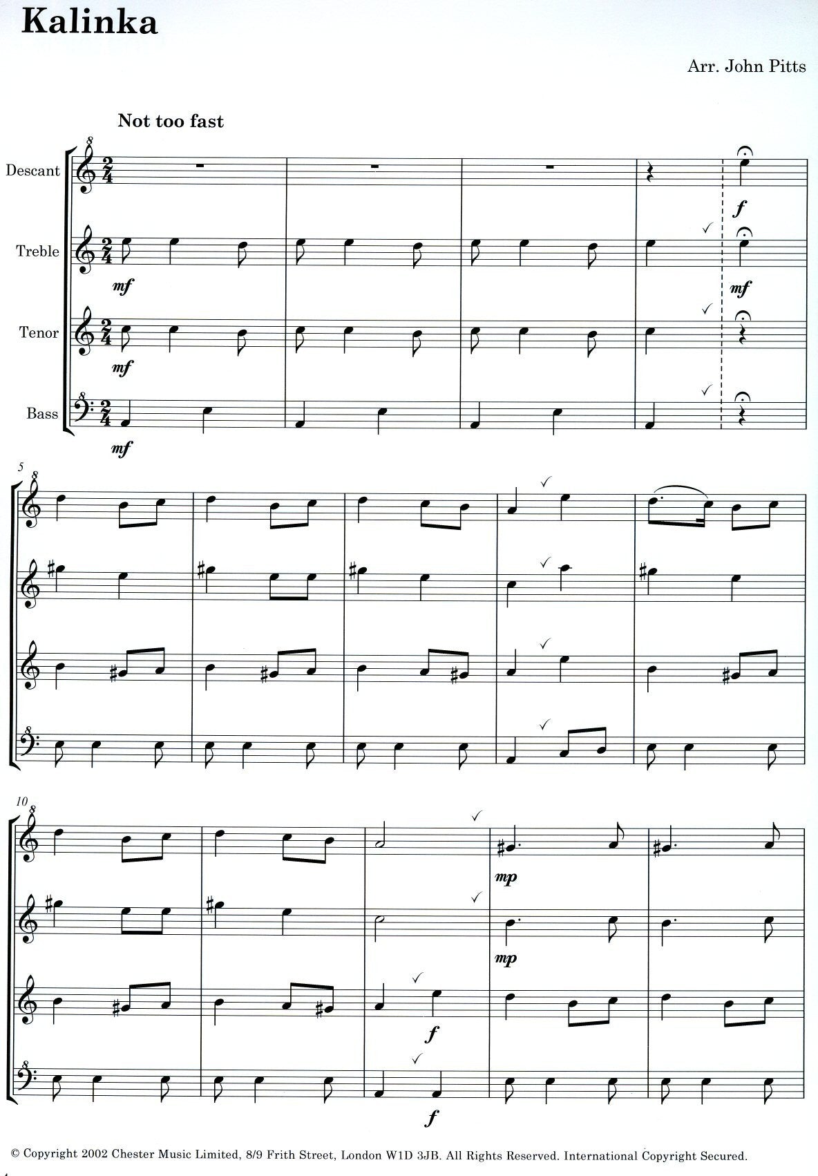 Recorder from the Beginning: Recorder Quartets Score