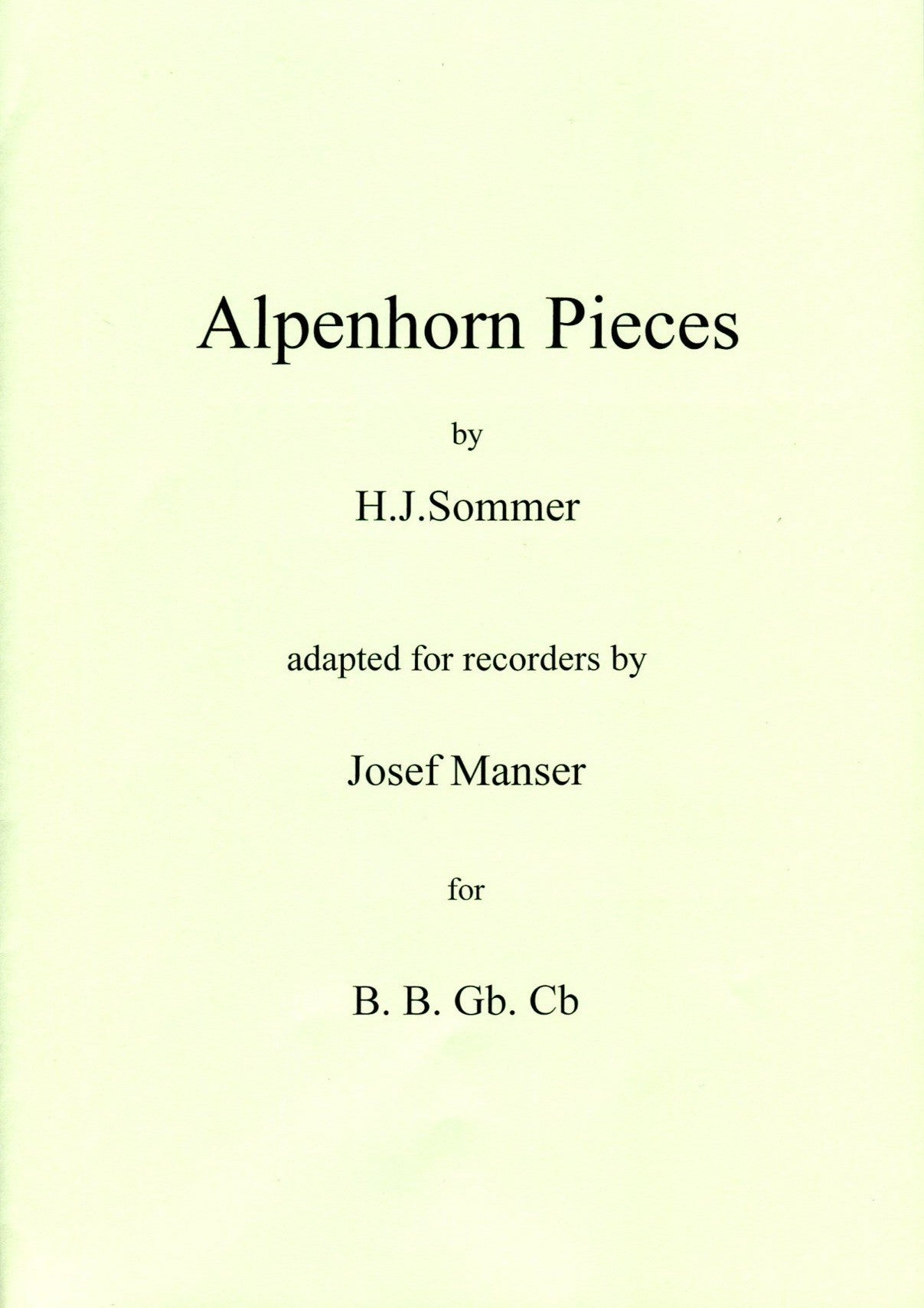 Alpenhorn Pieces