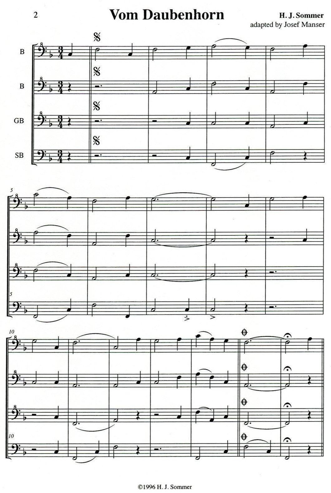 Alpenhorn Pieces