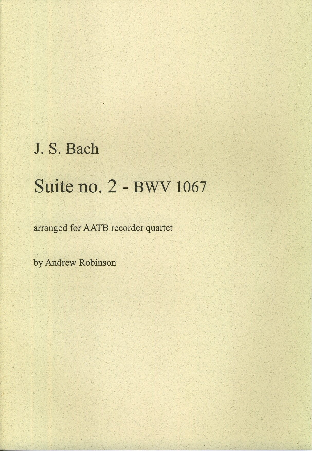 Suite No 2 BWV 1067