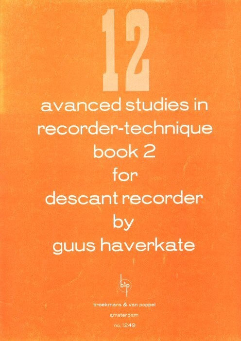 12 Advanced Studies in Recorder Technique Book 2