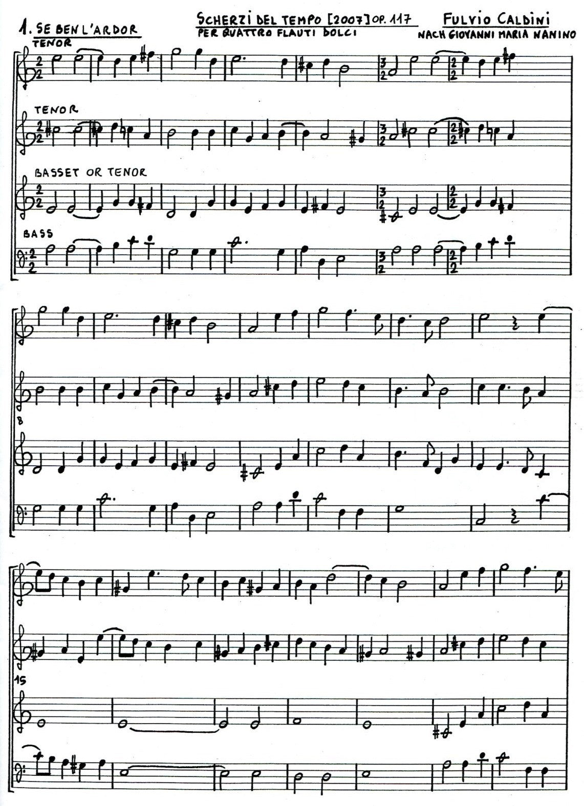 Scherzi del tempo Op 117