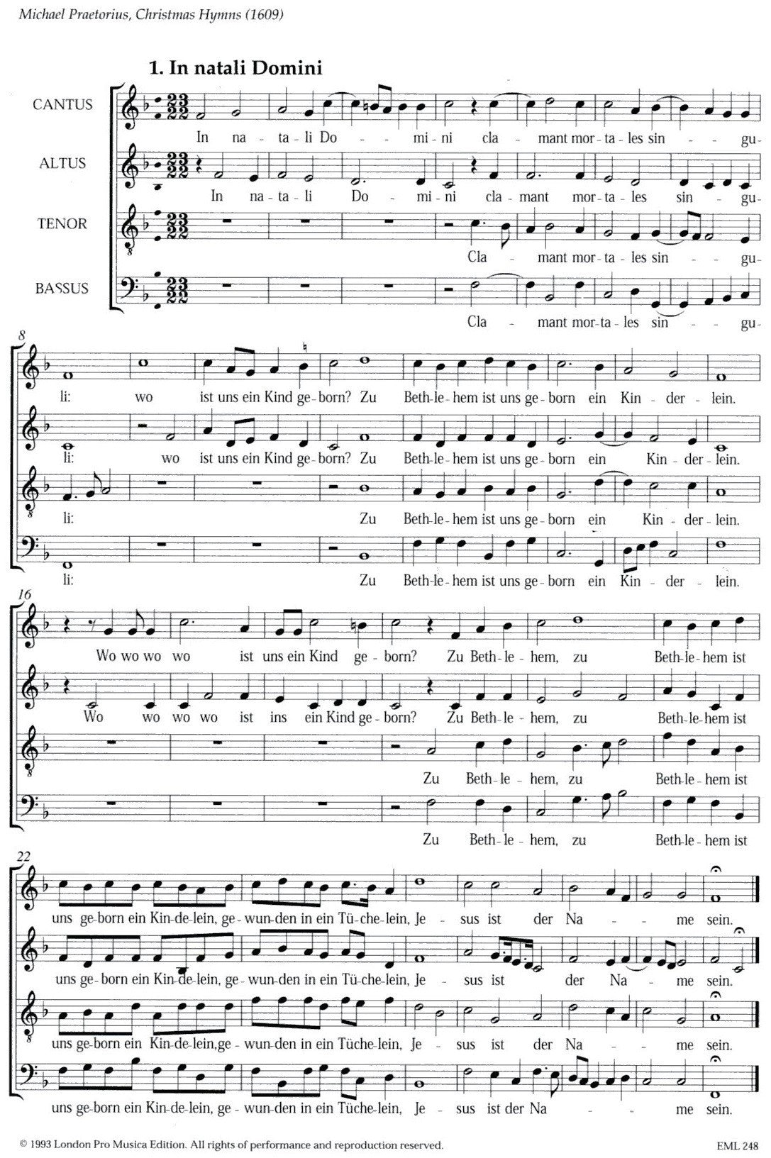 Christmas Hymns (Musae Sioniae1609)