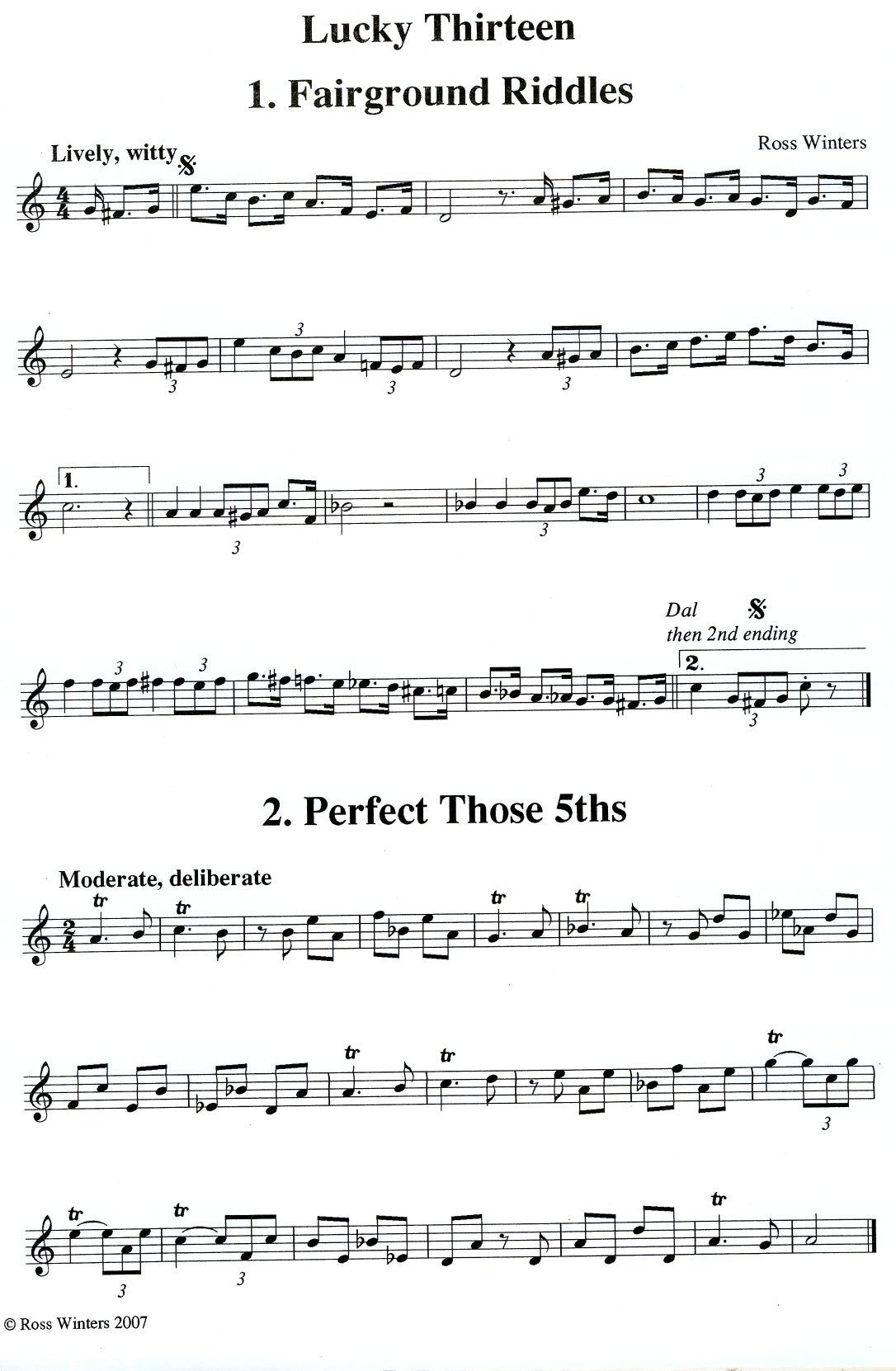 Lucky Thirteen: Studies for Descant Recorder