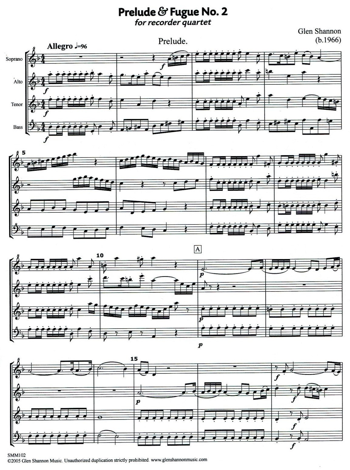 Prelude & Fugue No 2