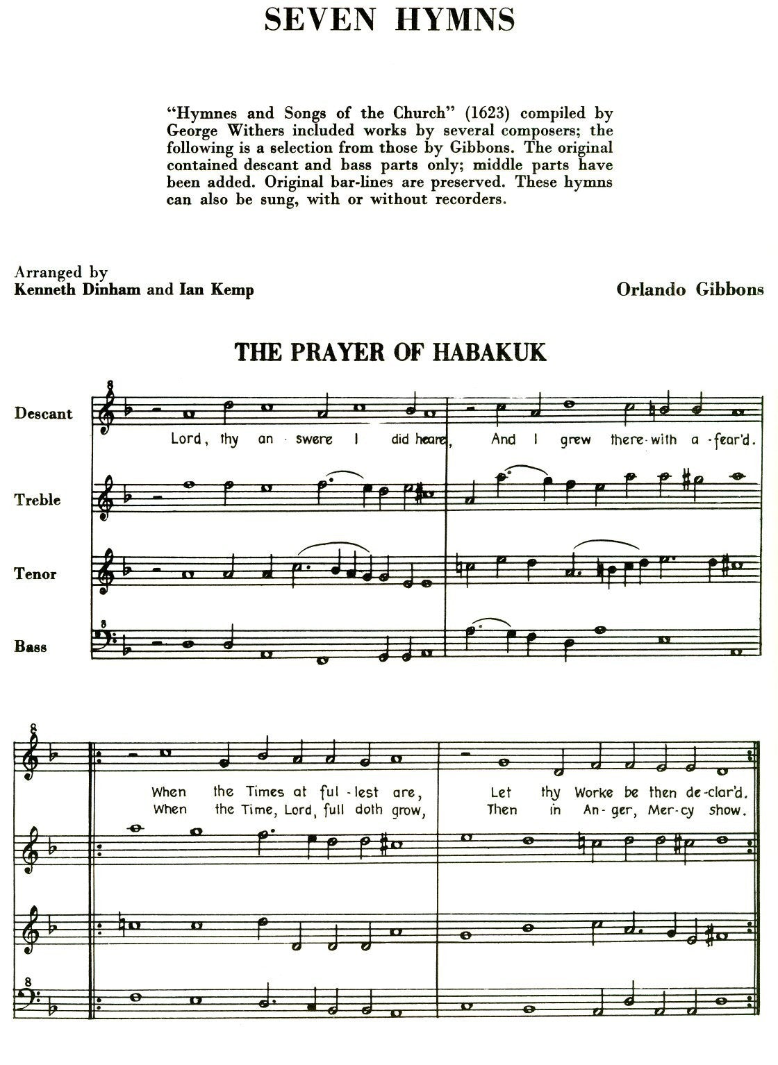 7 Hymns SATB