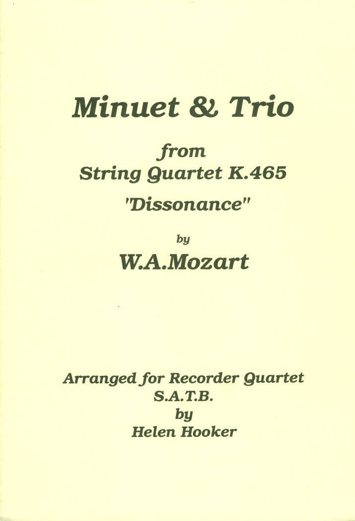 Minuet & Trio, String Quartet K465