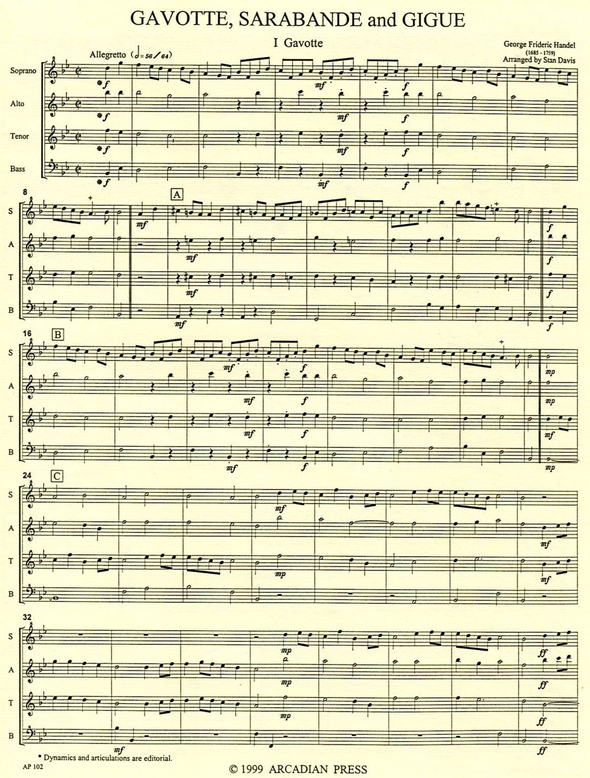 Gavotte, Sarabande and Gigue