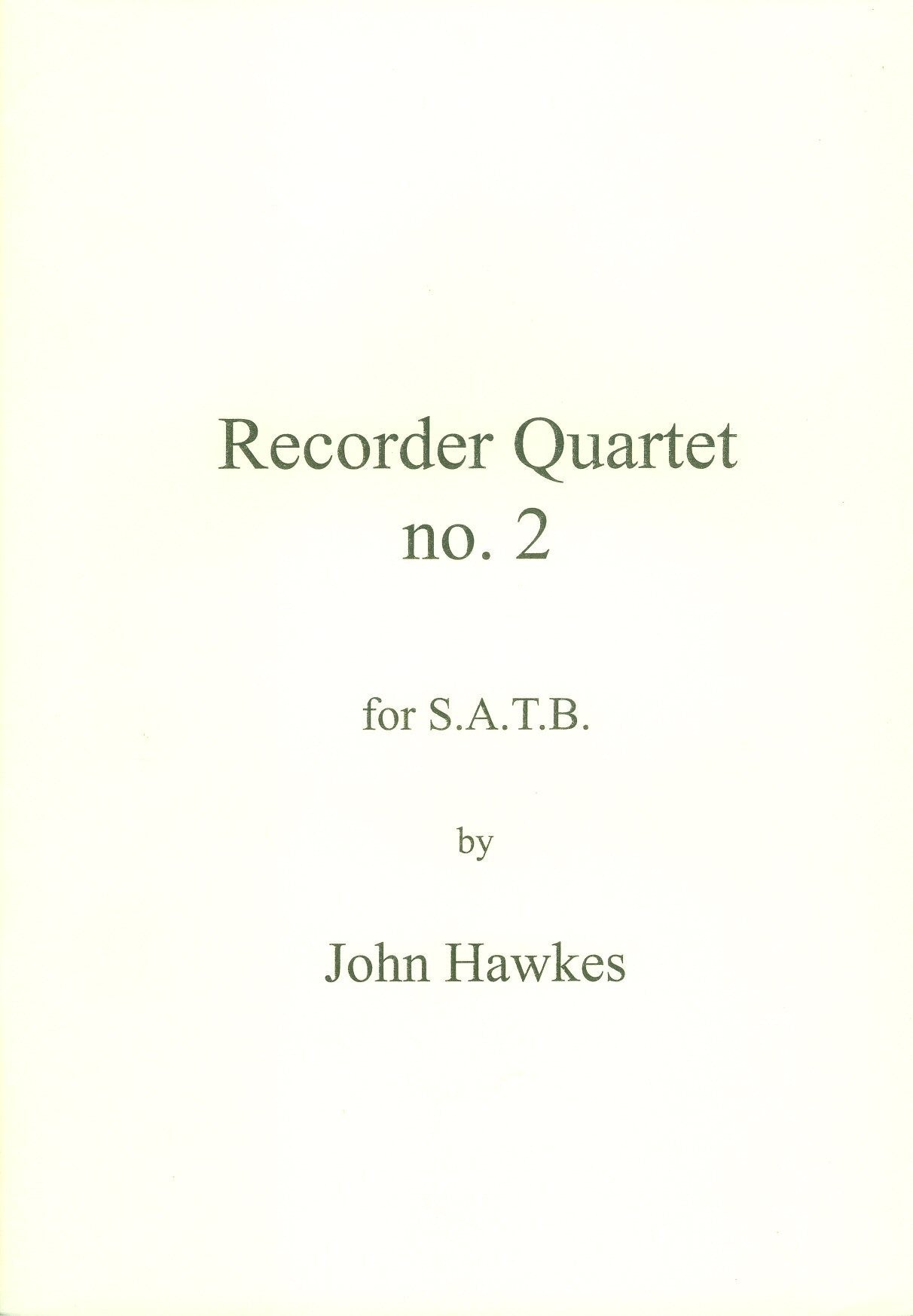 Recorder Quartet No 2