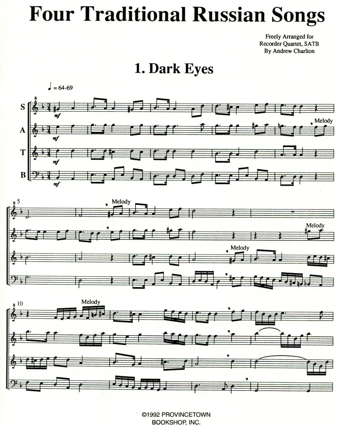 Four Traditional Russian Songs