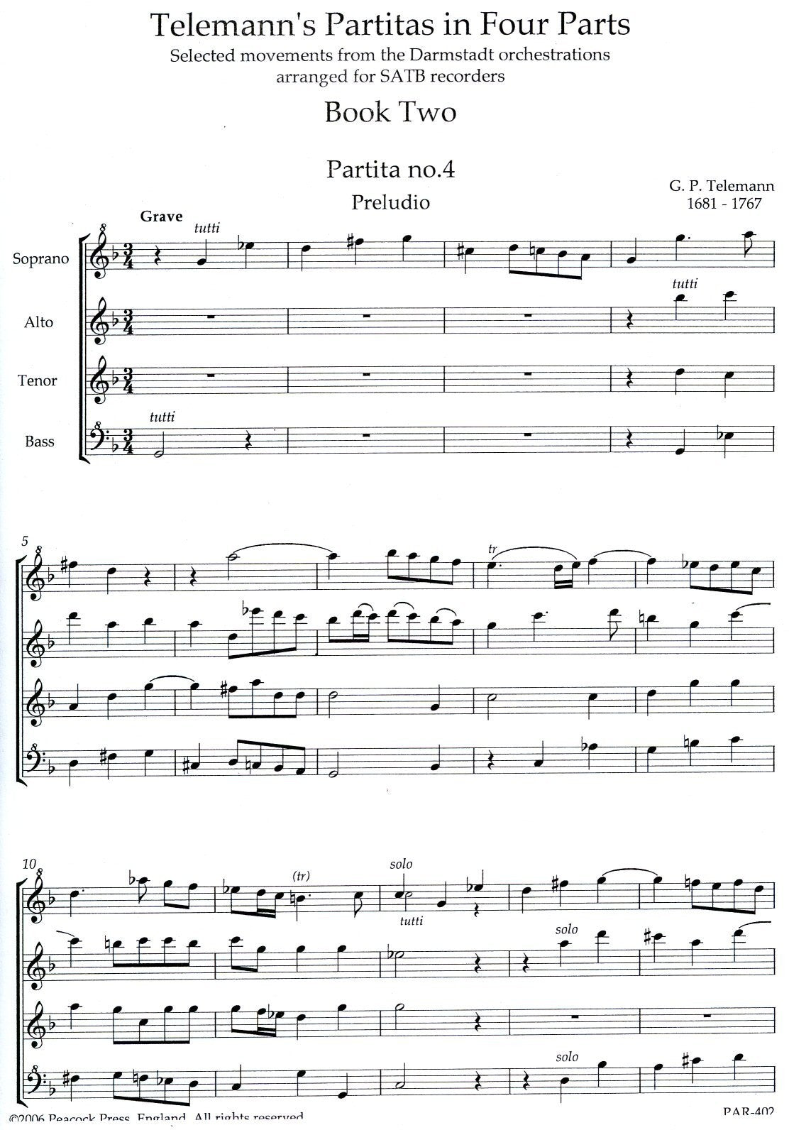 Partitas in 4 Parts Book 2