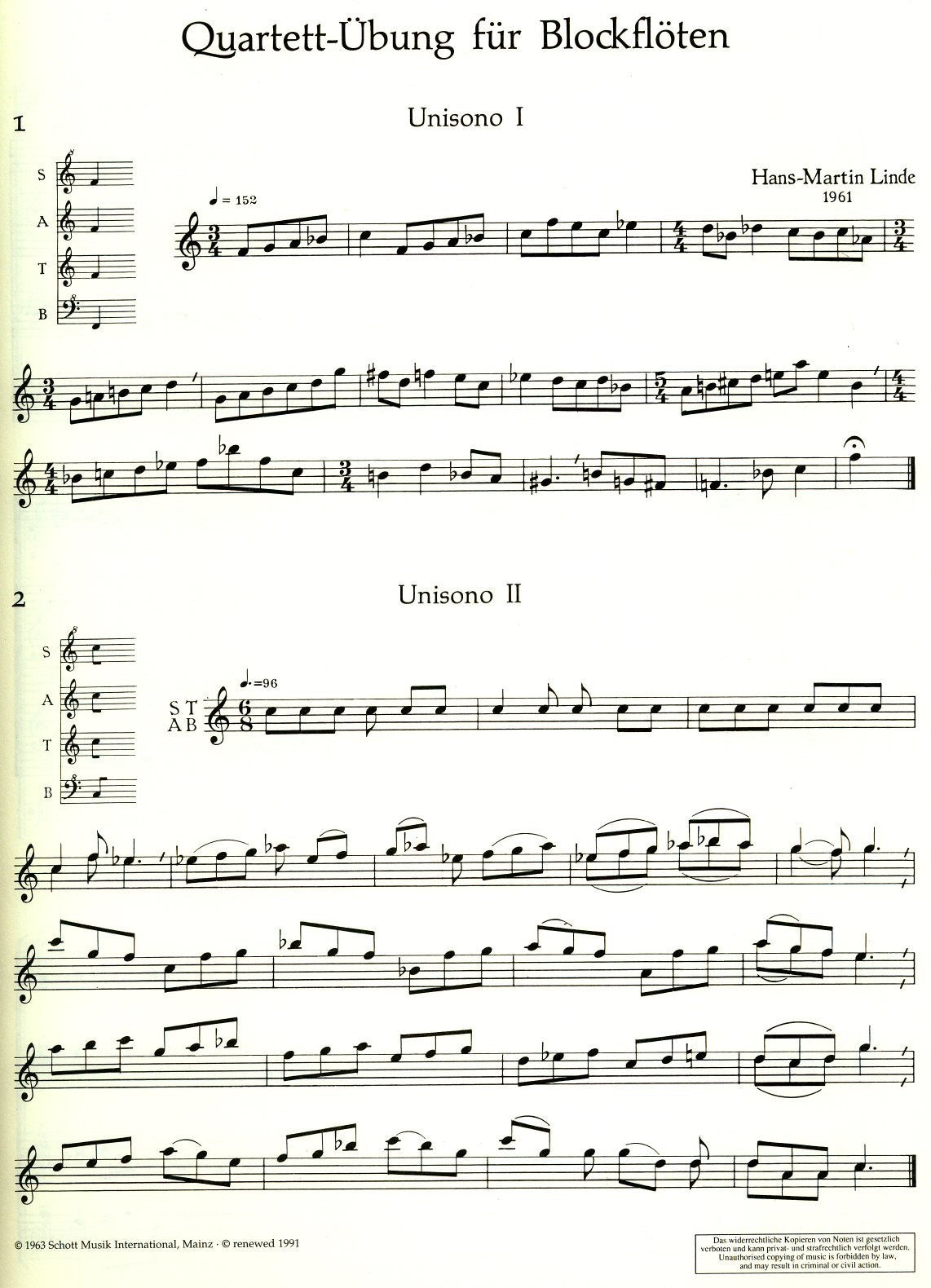 Easy Quartets Quartet Exercise