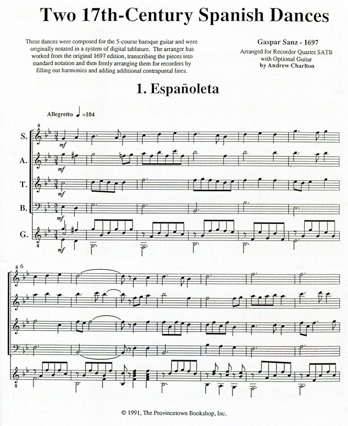 Two 17th Century Spanish Dances