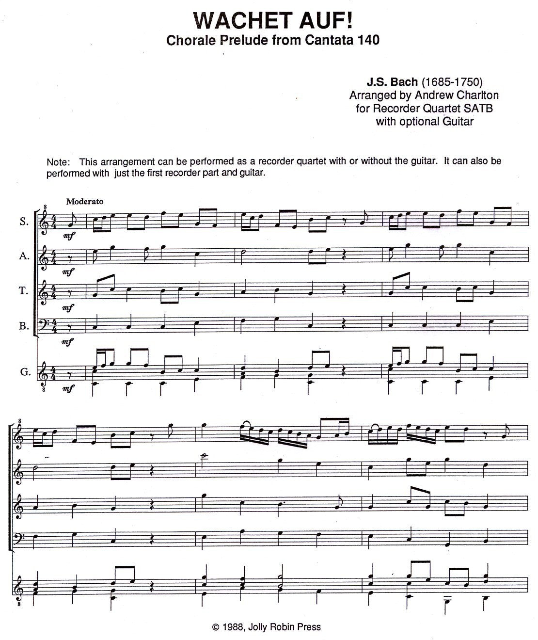 Wachet auf!: Choral Prelude from Cantata 140