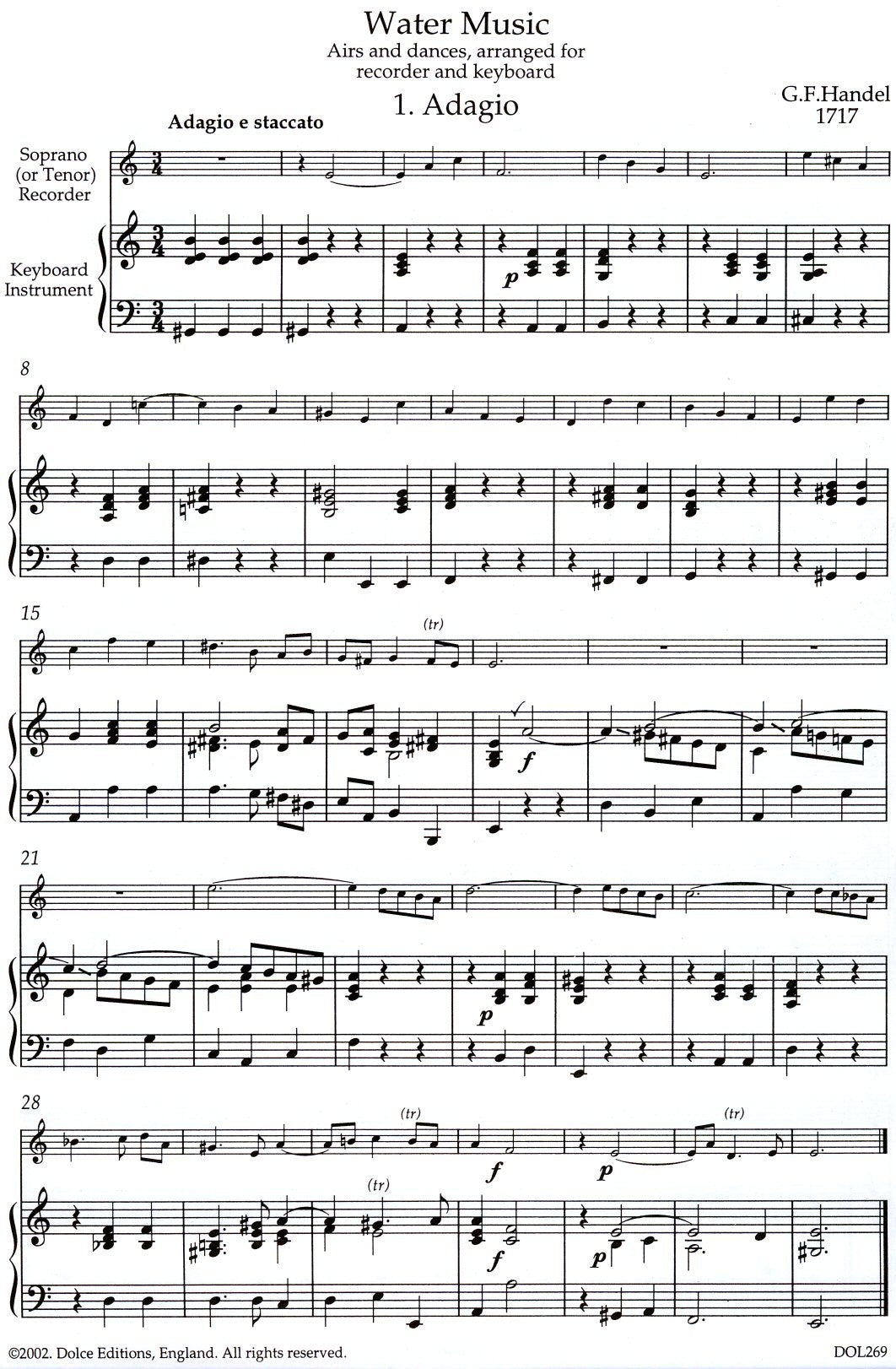 Water Music: Airs and Dances