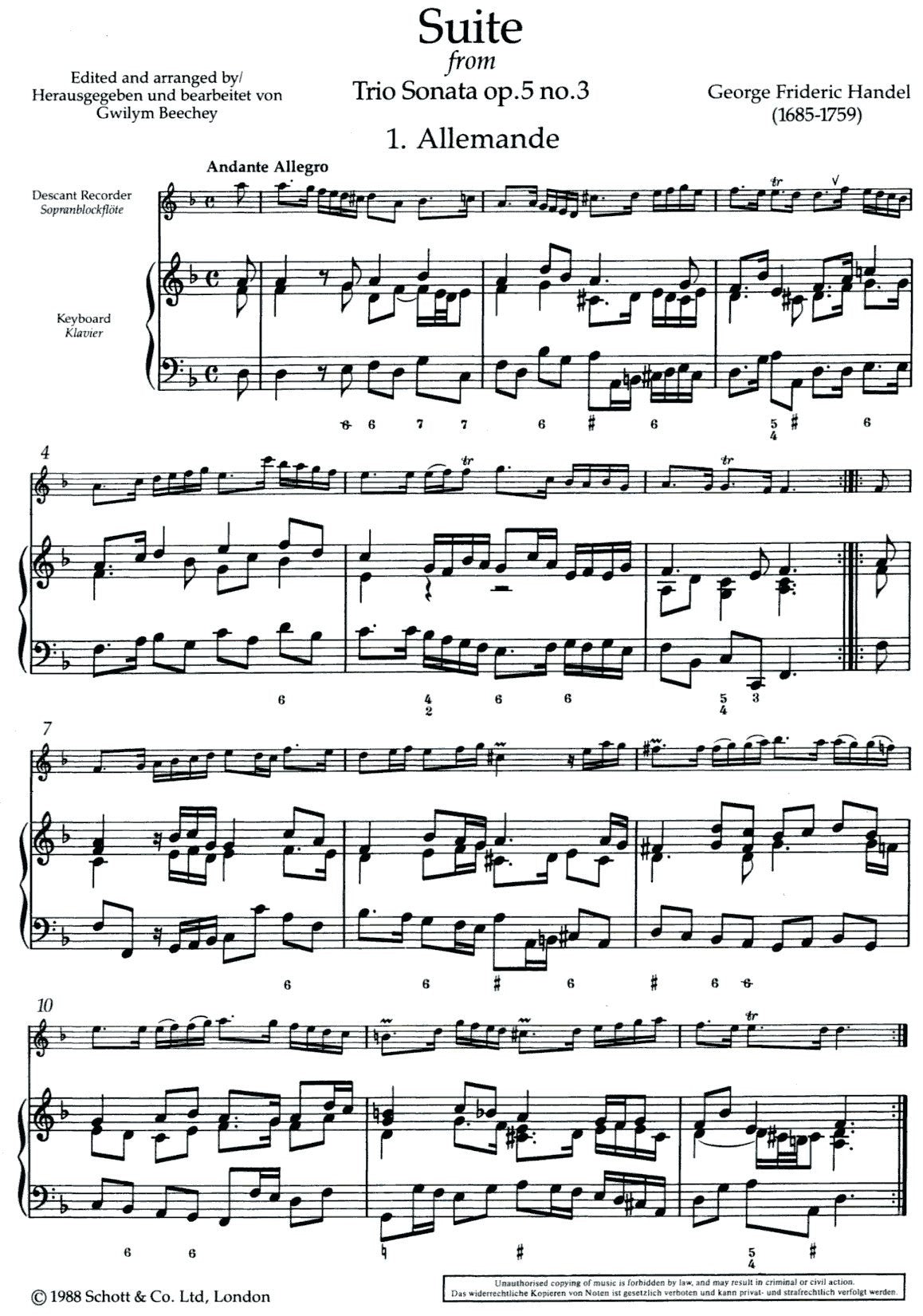 Suite in d minor Op 5 No 3