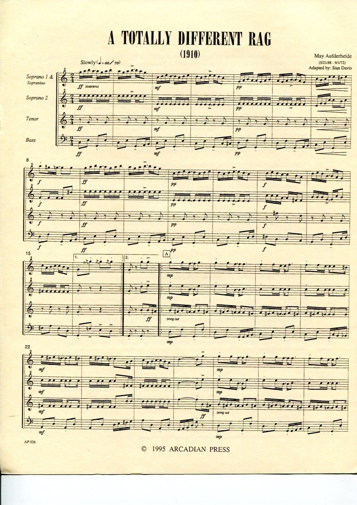 A Totally Different Rag (1910)