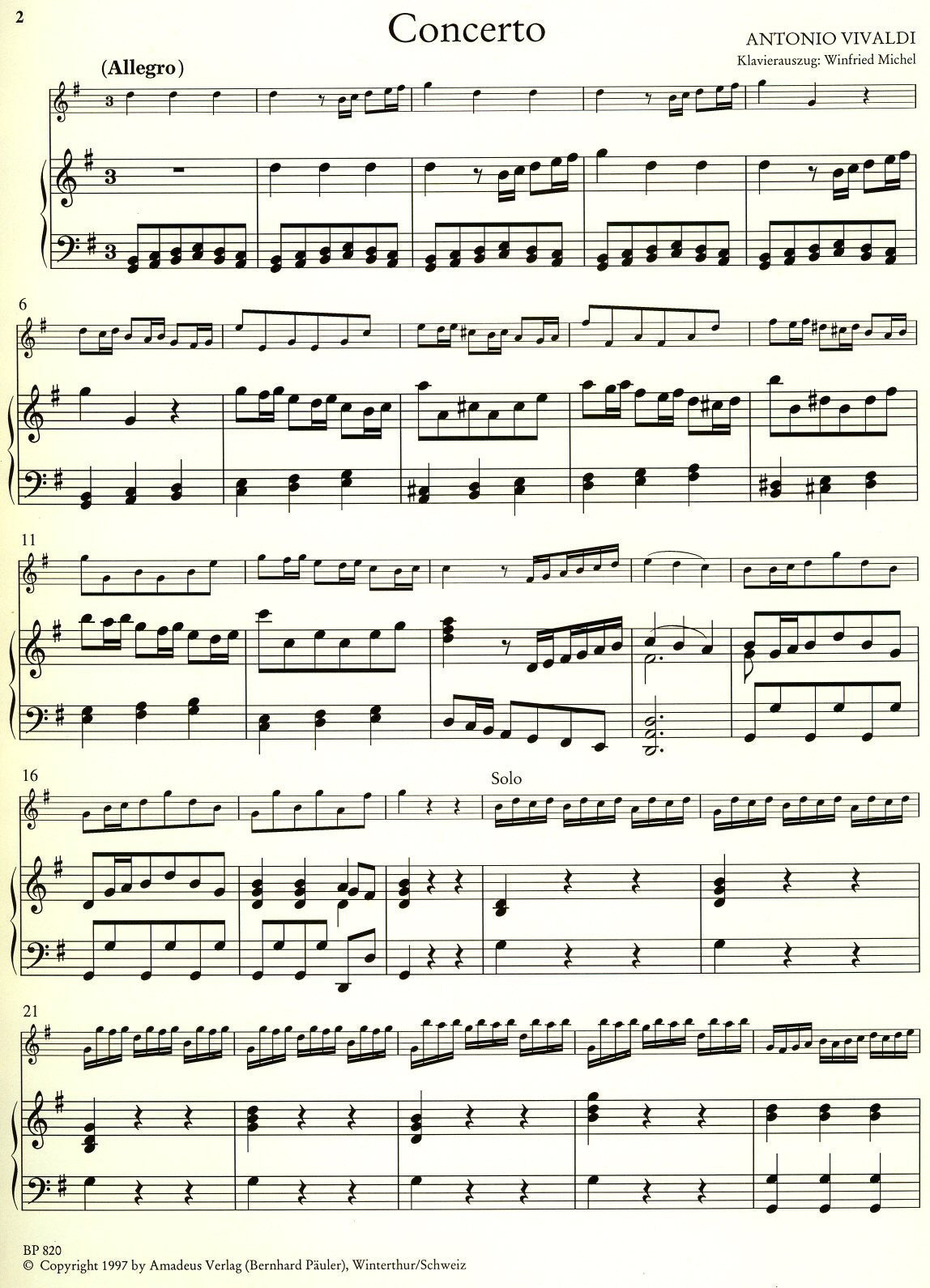 Concerto in G Major Op 44 No 11