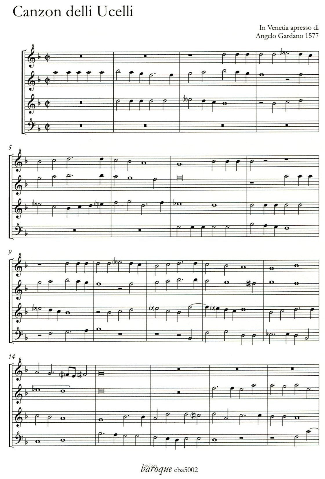 Canzon Delli Ucelli