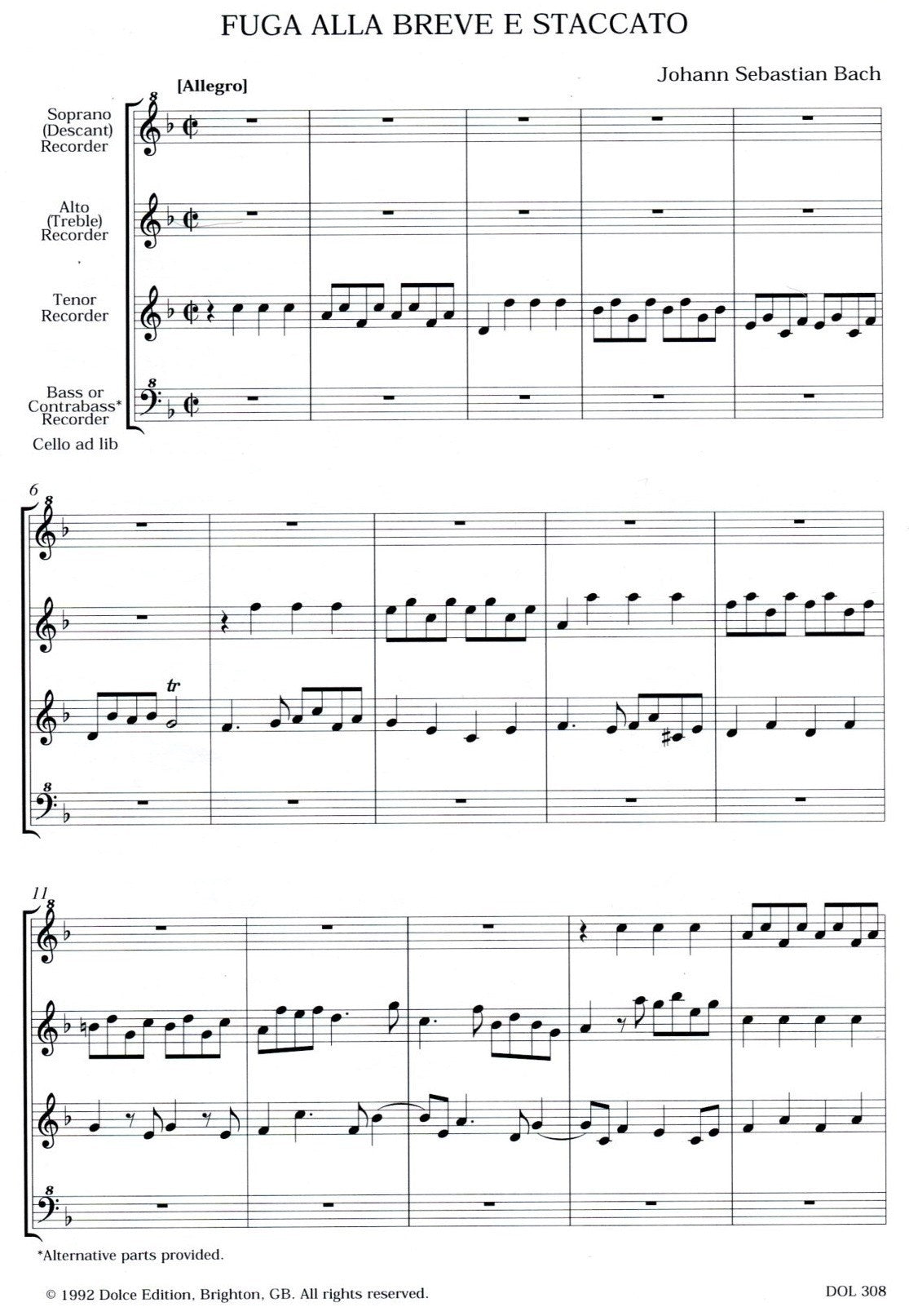 Fuga Alla Breve e Staccato
