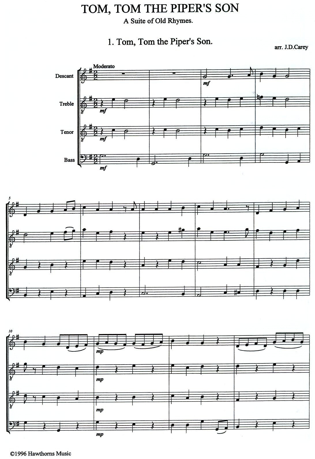 Tom, Tom, The Piper`s Son