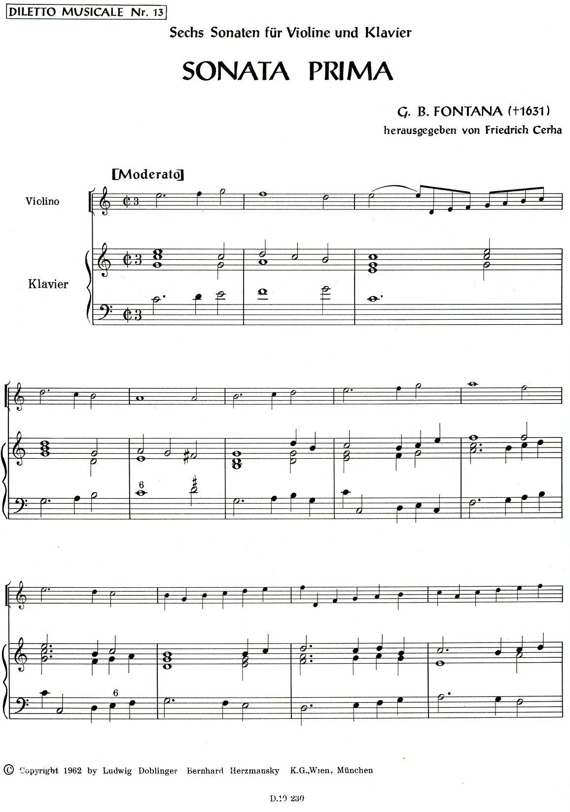 Sonata Prima, Sonata Seconda