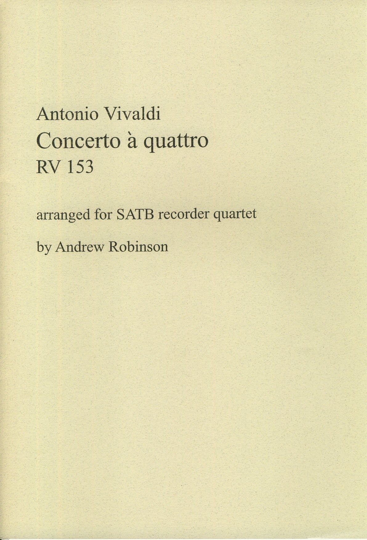 Concerto a quattro RV 153
