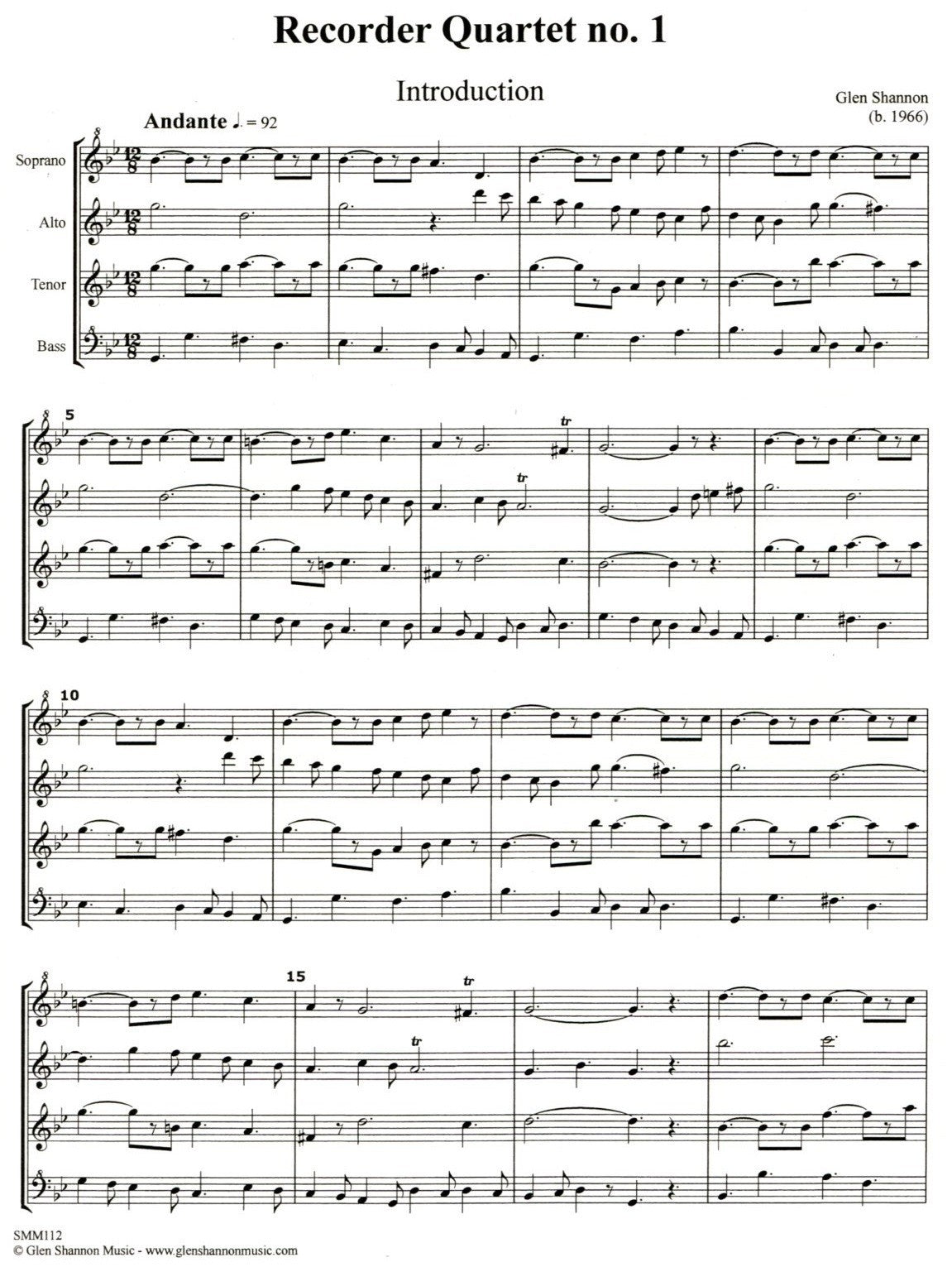 Quartet No 1 in G minor