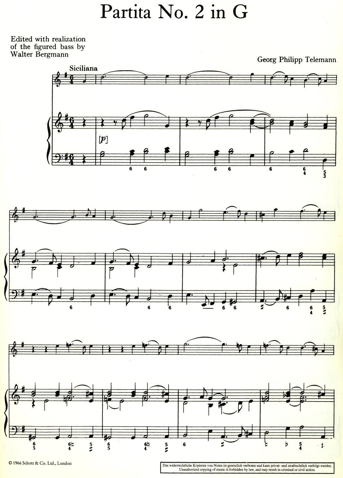 Partita No 2 in G Major