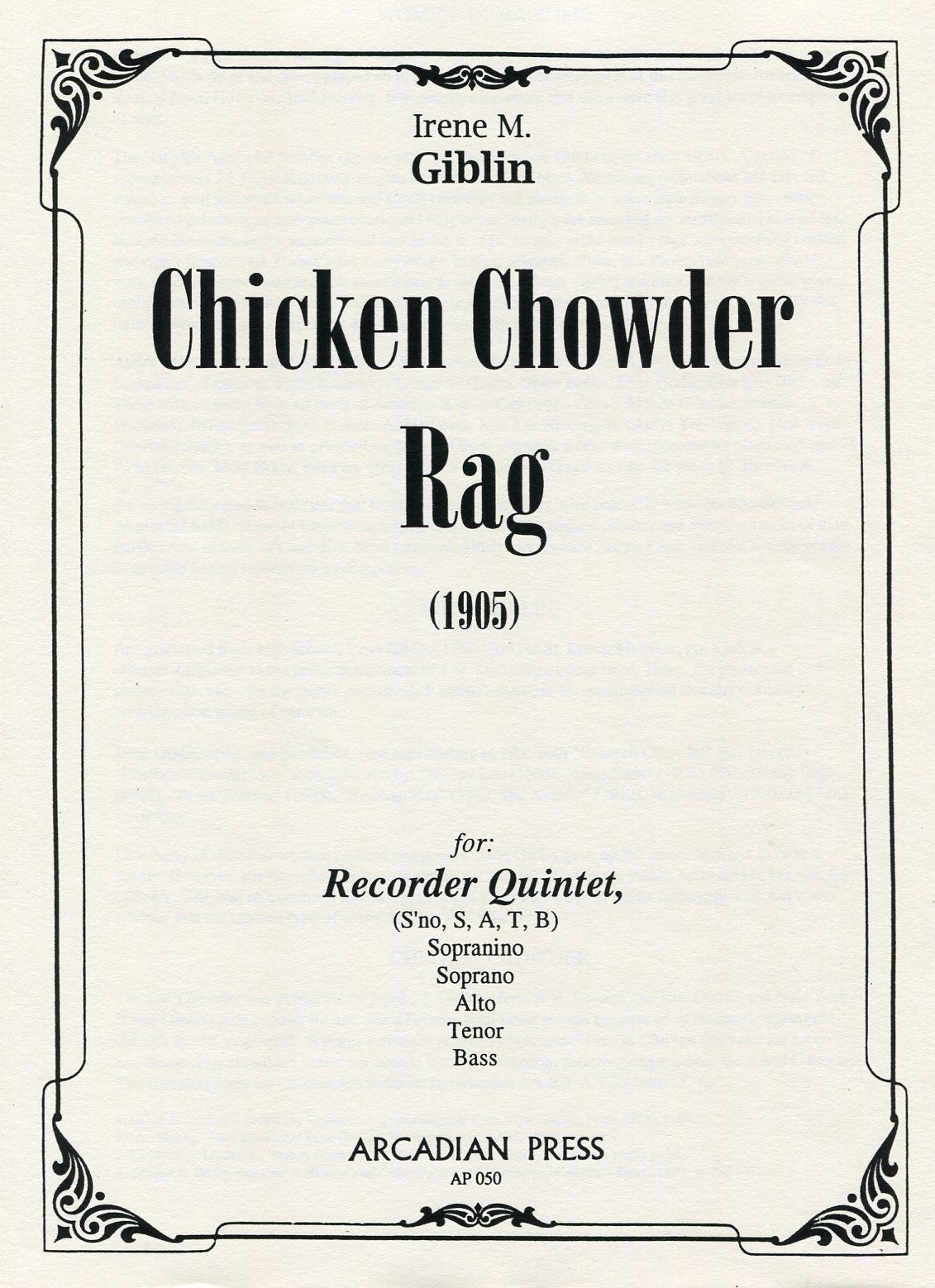 Chicken Chowder Rag (1905)