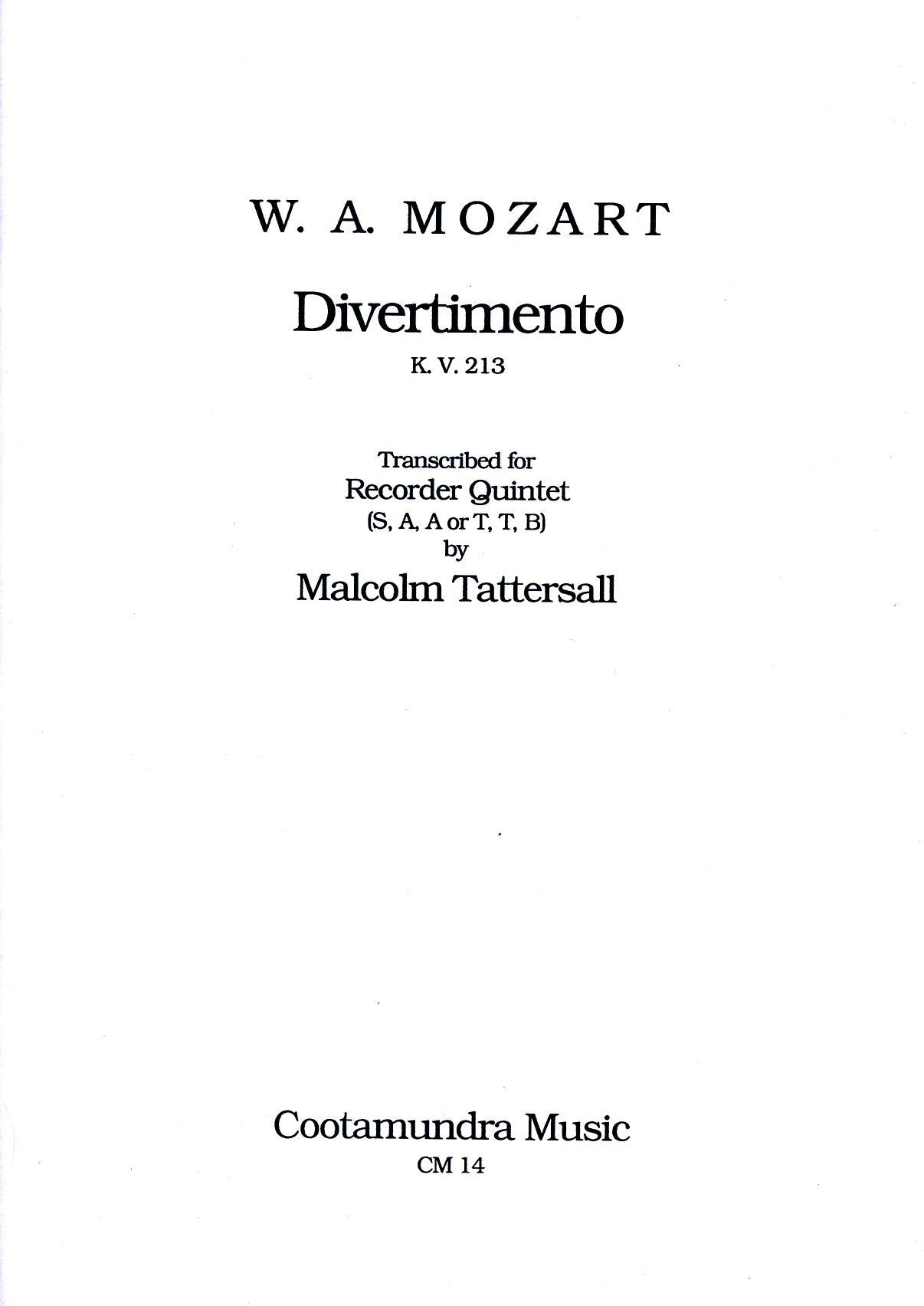 Divertimento KV 213