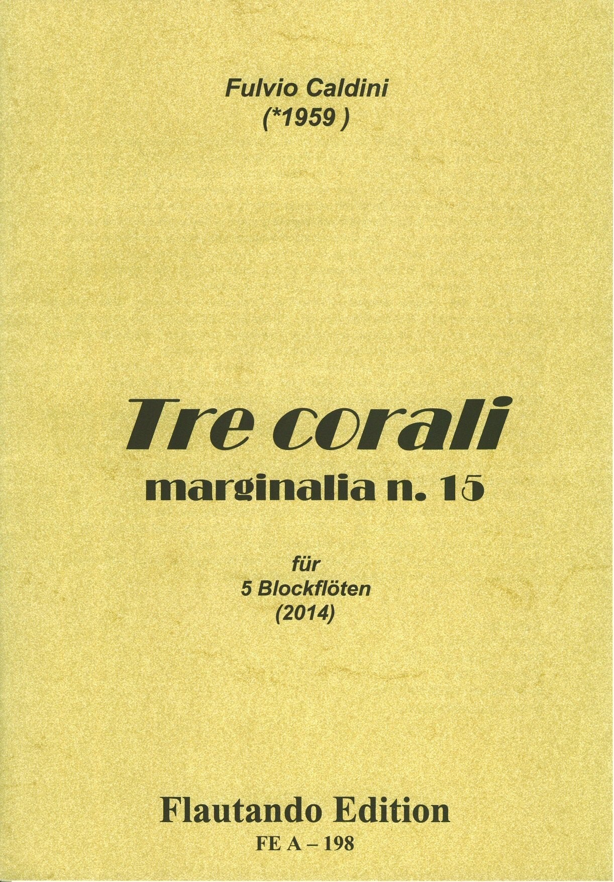 Tre corali, marginalia n15