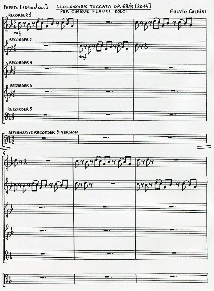 Clockwork Toccata Op 68/N