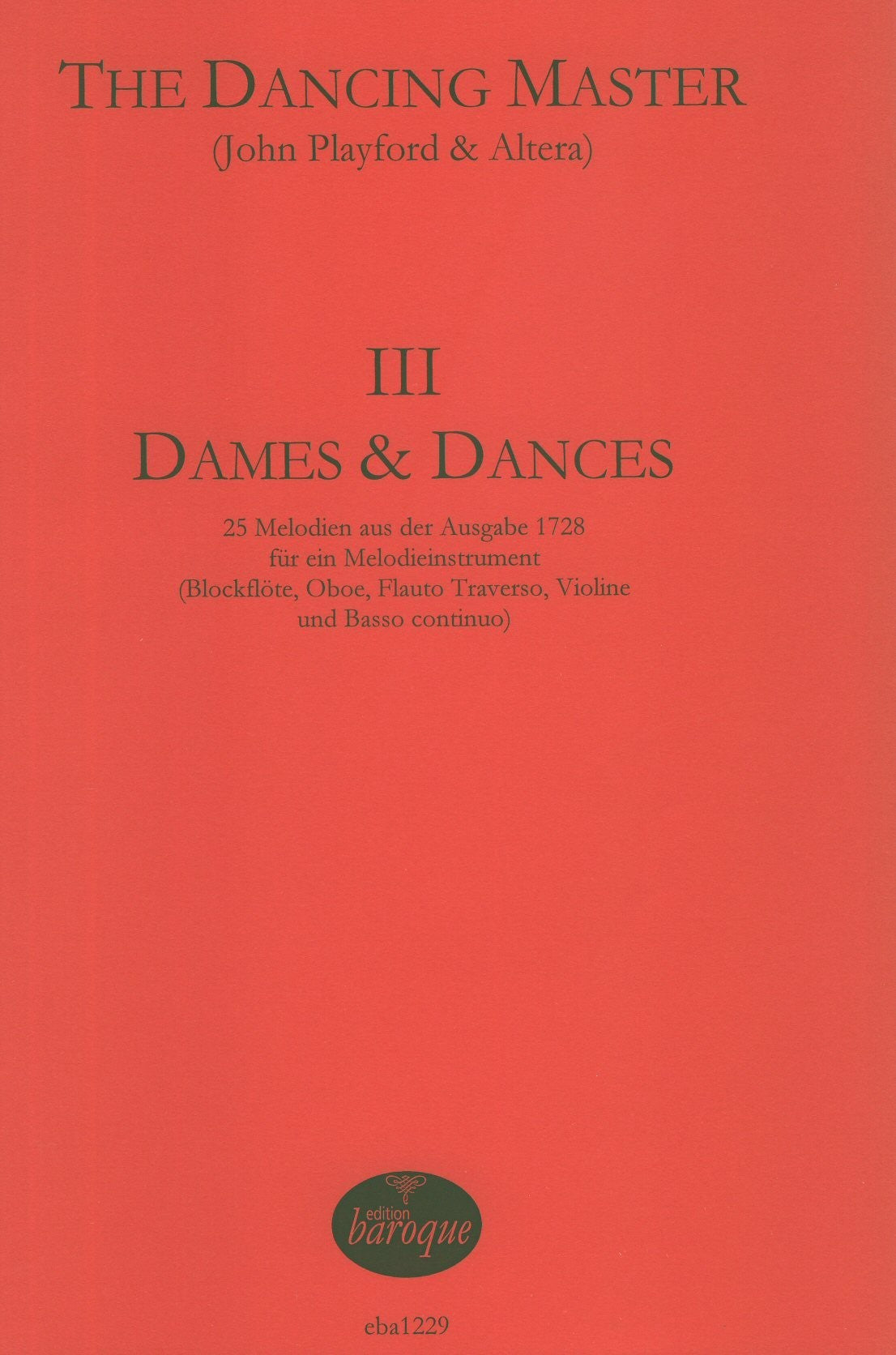 The Dancing Master III Dames and Dances