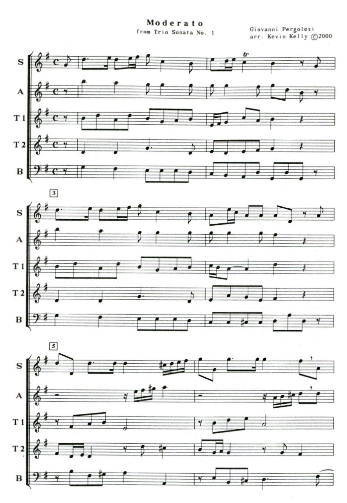 Moderato from Trio Sonata No1