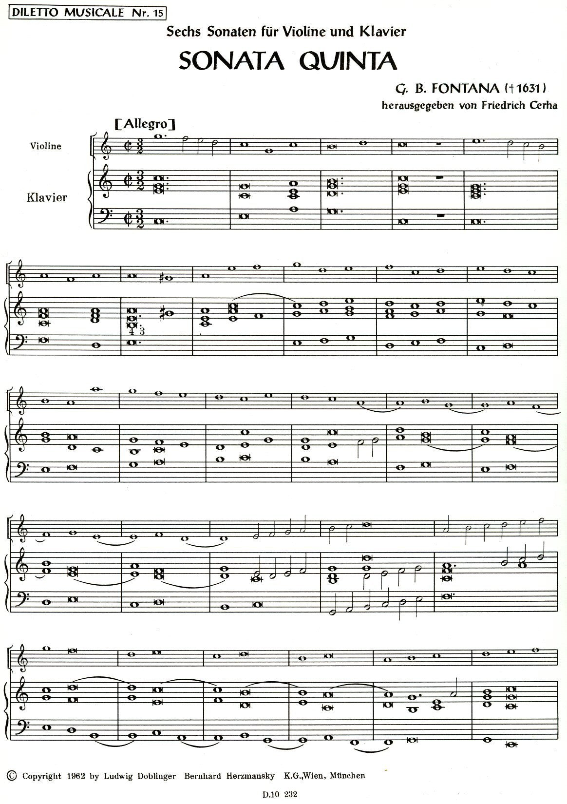 Sonata Quinta, Sonata Sesta