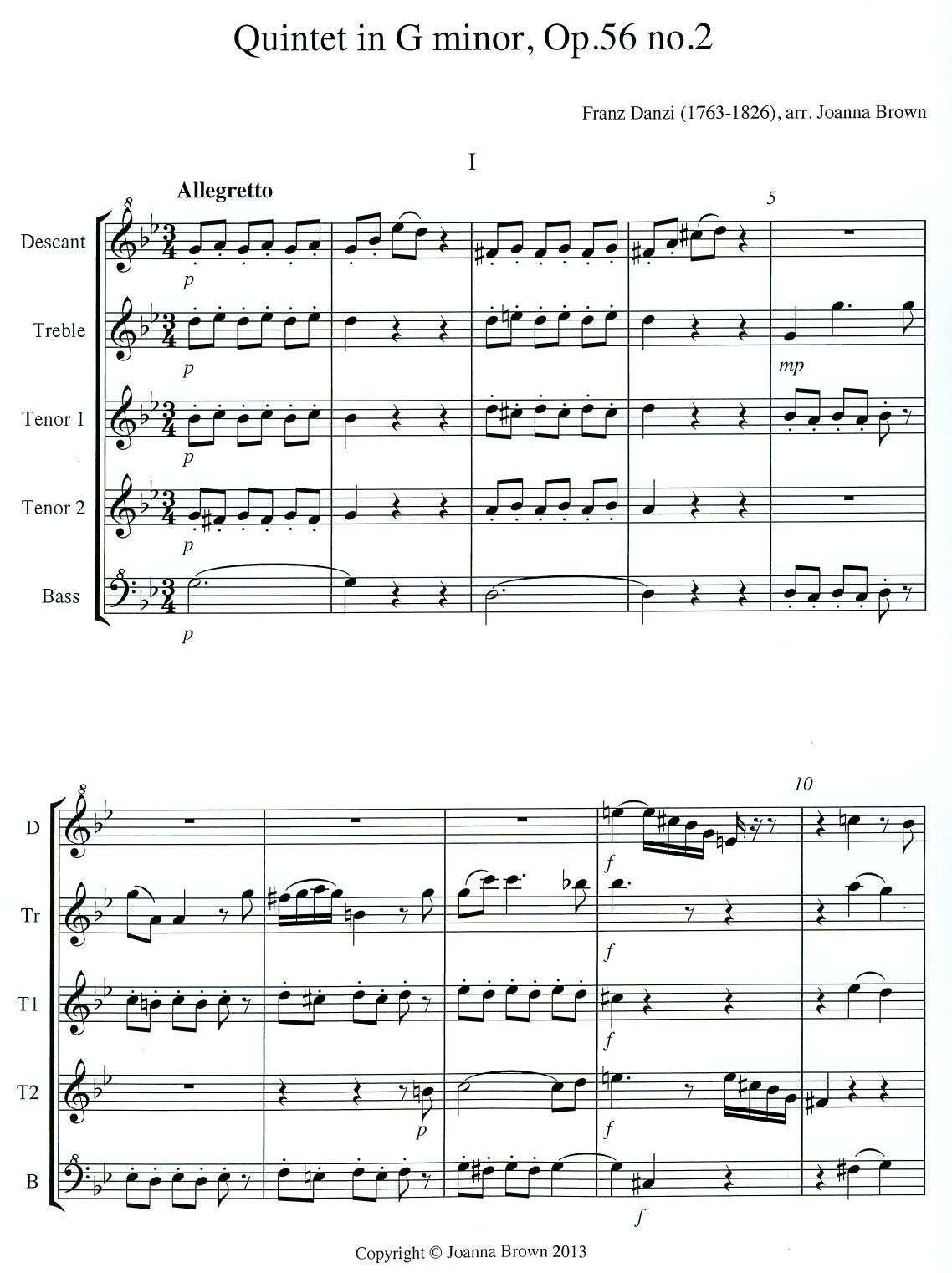 Quintet in G minor, Op 56, No 2