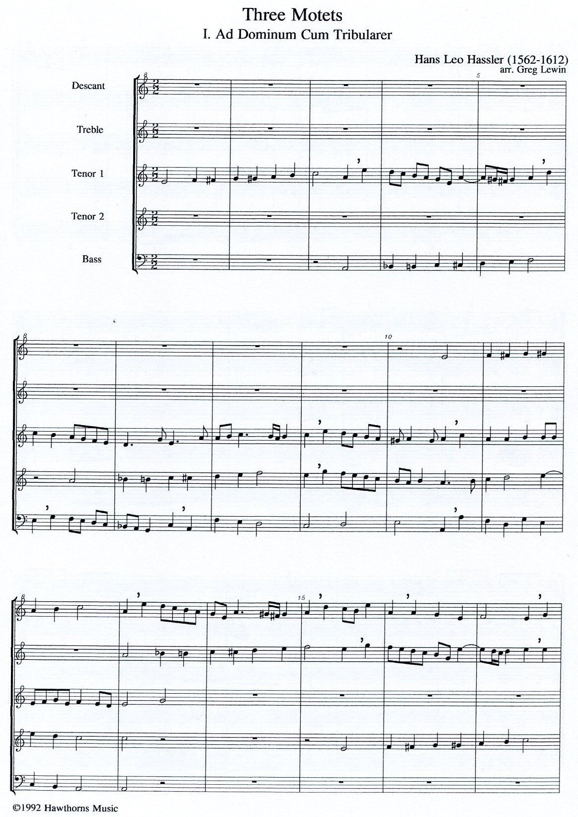 Three 5-Part Motets
