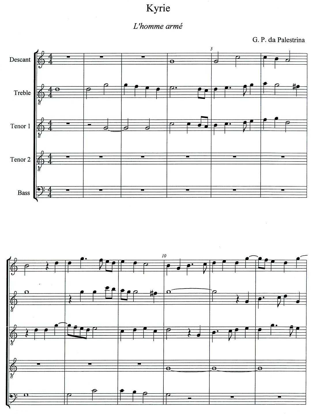 Kyrie from Missa L'homme armé