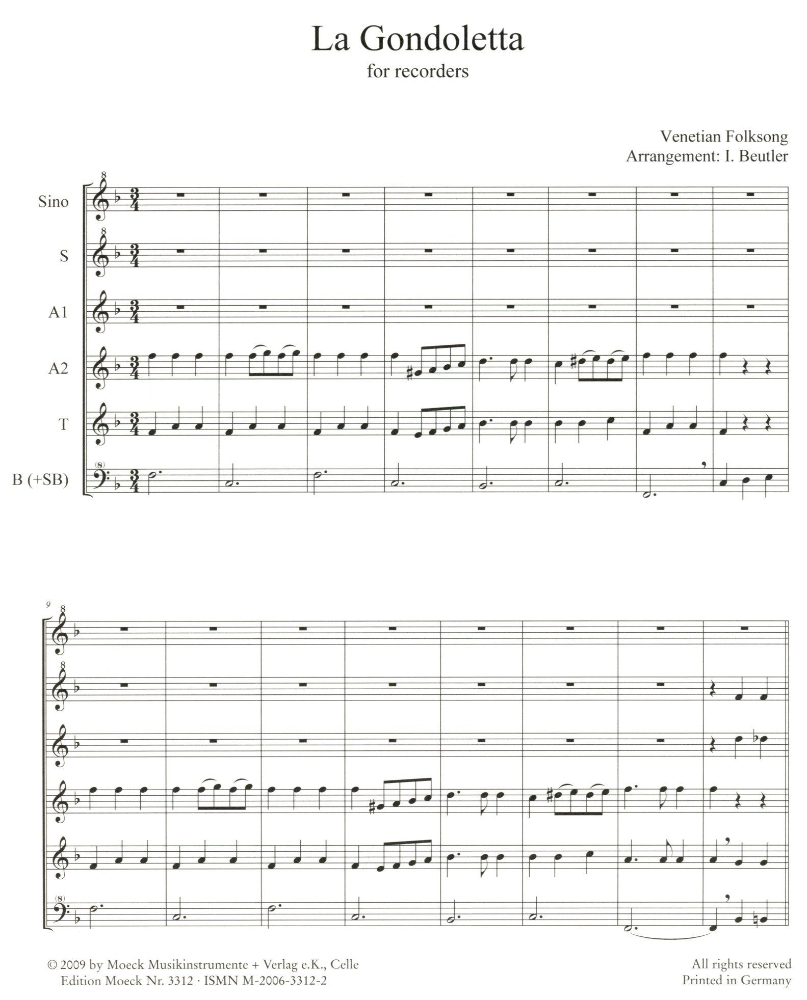 La Gondoletta  Venetian Folksong