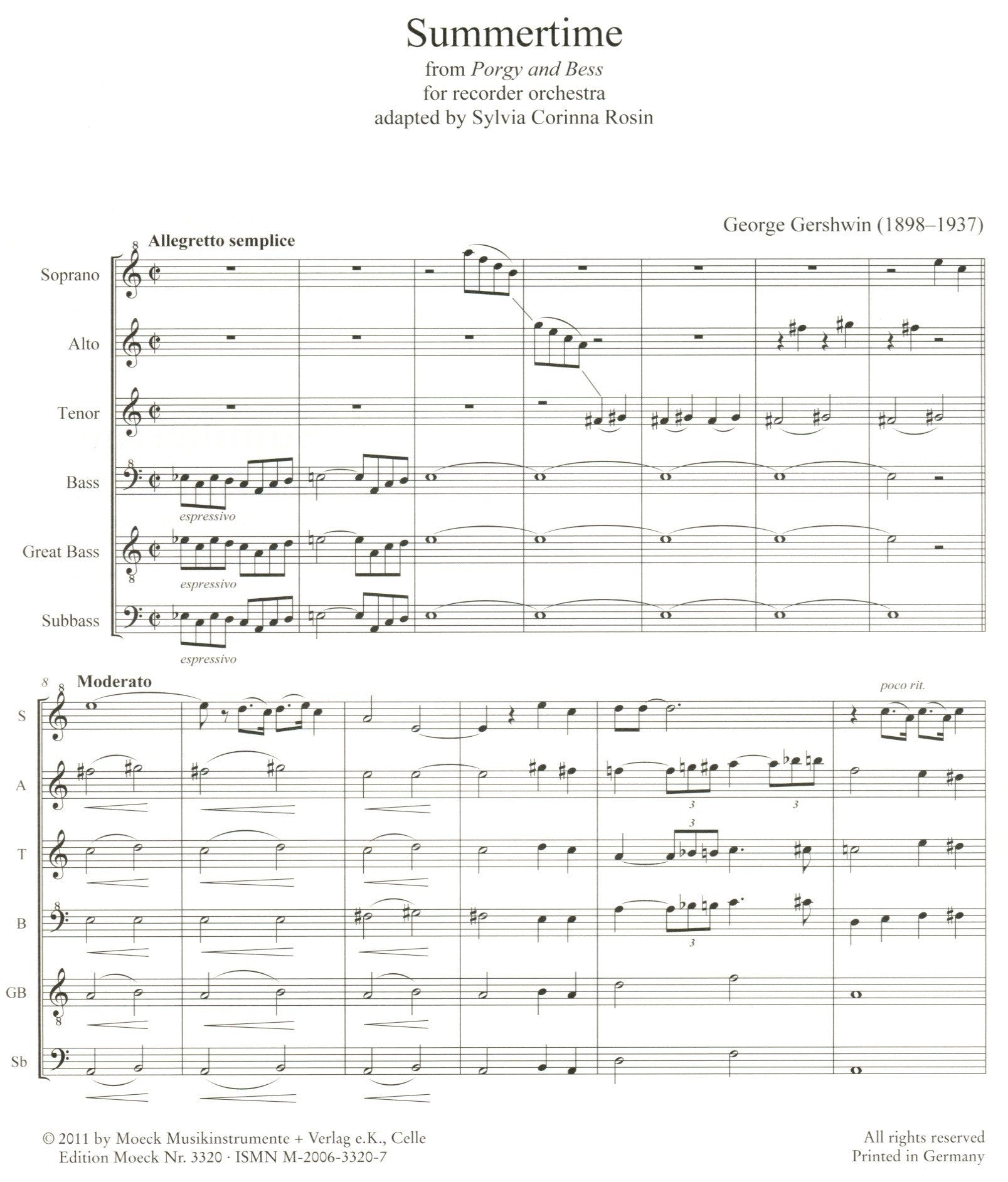 Summertime from Porgy and Bess