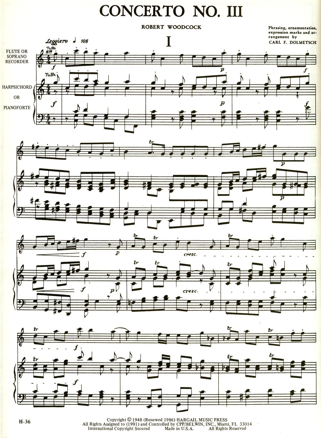 Concerto no3 in C Major