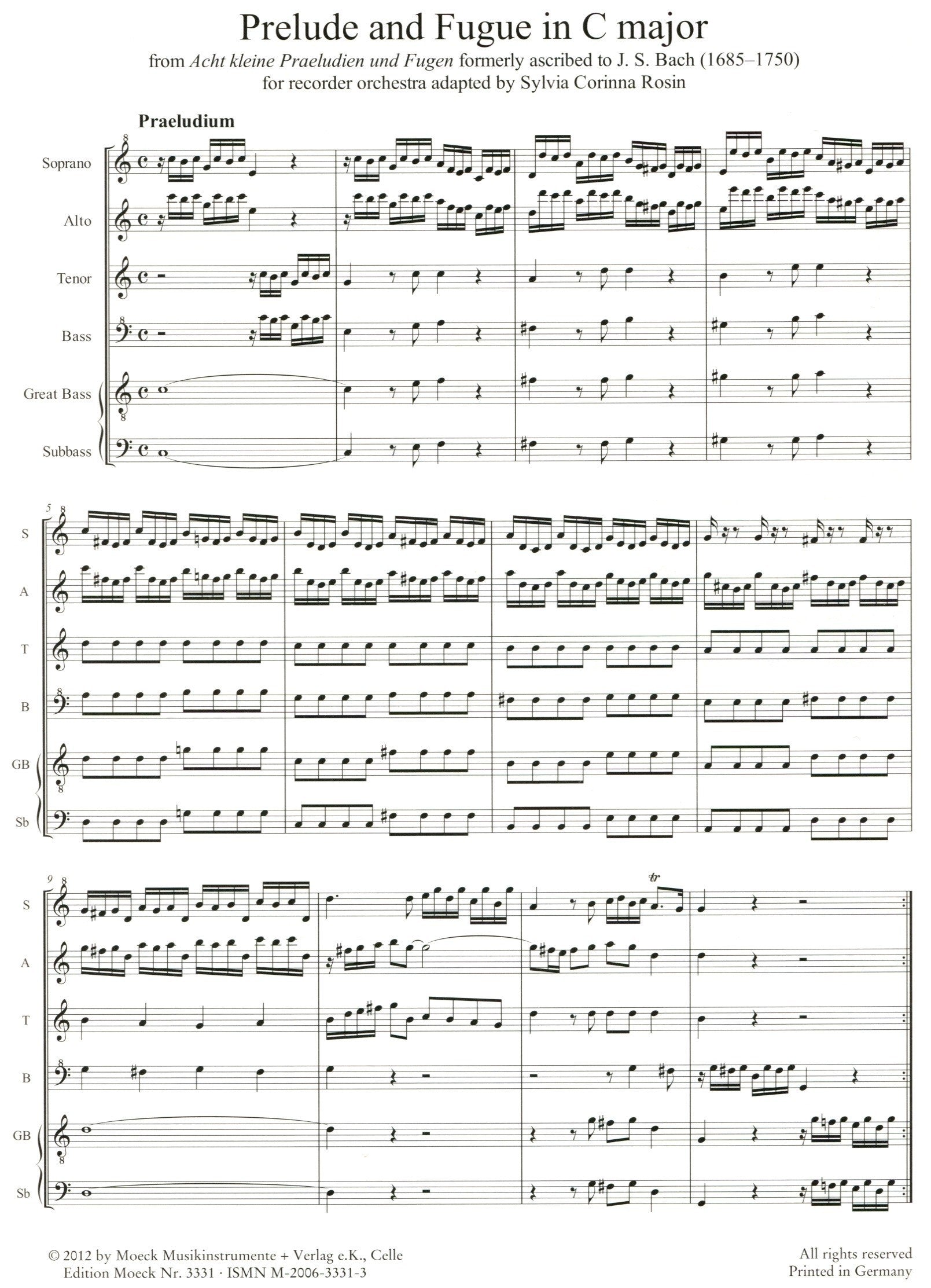 Prelude and Fugue in C Major